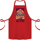 Blacksmiths Hit it Hard and Get it Hot Cotton Apron 100% Organic Red