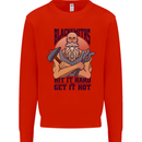 Blacksmiths Hit it Hard and Get it Hot Kids Sweatshirt Jumper Bright Red