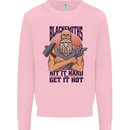Blacksmiths Hit it Hard and Get it Hot Kids Sweatshirt Jumper Light Pink