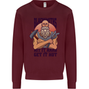 Blacksmiths Hit it Hard and Get it Hot Kids Sweatshirt Jumper Maroon
