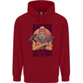 Blacksmiths Hit it Hard and Get it Hot Mens 80% Cotton Hoodie Red