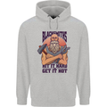 Blacksmiths Hit it Hard and Get it Hot Mens 80% Cotton Hoodie Sports Grey