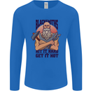 Blacksmiths Hit it Hard and Get it Hot Mens Long Sleeve T-Shirt Royal Blue