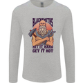Blacksmiths Hit it Hard and Get it Hot Mens Long Sleeve T-Shirt Sports Grey