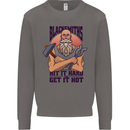 Blacksmiths Hit it Hard and Get it Hot Mens Sweatshirt Jumper Charcoal