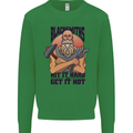 Blacksmiths Hit it Hard and Get it Hot Mens Sweatshirt Jumper Irish Green