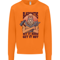 Blacksmiths Hit it Hard and Get it Hot Mens Sweatshirt Jumper Orange