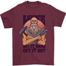Blacksmiths Hit it Hard and Get it Hot Mens T-Shirt 100% Cotton Maroon