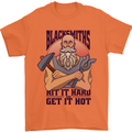 Blacksmiths Hit it Hard and Get it Hot Mens T-Shirt 100% Cotton Orange