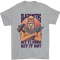 Blacksmiths Hit it Hard and Get it Hot Mens T-Shirt 100% Cotton Sports Grey