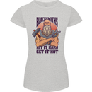 Blacksmiths Hit it Hard and Get it Hot Womens Petite Cut T-Shirt Sports Grey
