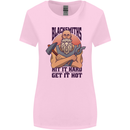 Blacksmiths Hit it Hard and Get it Hot Womens Wider Cut T-Shirt Light Pink