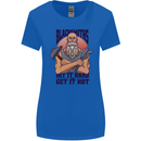 Blacksmiths Hit it Hard and Get it Hot Womens Wider Cut T-Shirt Royal Blue