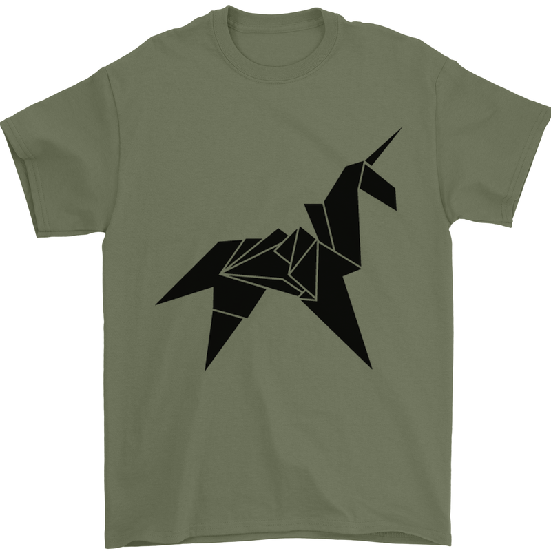 Blade Runner Unicorn Mens T-Shirt Cotton Gildan Military Green