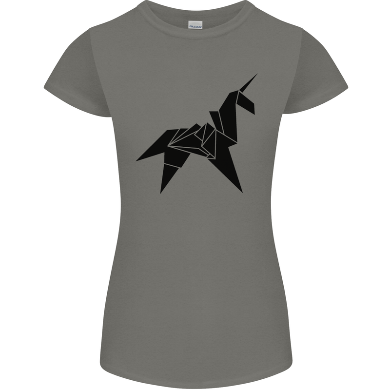 Blade Runner Unicorn Womens Petite Cut T-Shirt Charcoal