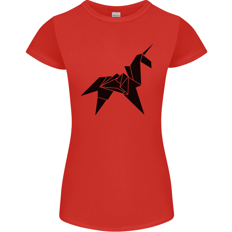 Blade Runner Unicorn Womens Petite Cut T-Shirt Red