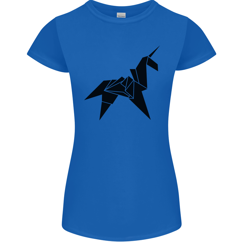Blade Runner Unicorn Womens Petite Cut T-Shirt Royal Blue