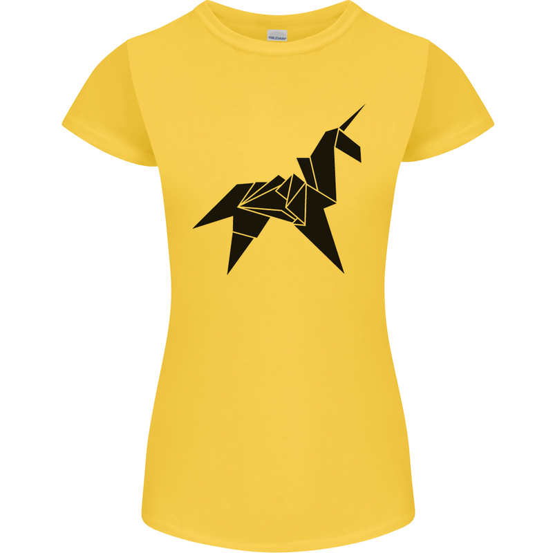 Blade Runner Unicorn Womens Petite Cut T-Shirt Yellow