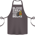 Blood Sweat Bikes & Beer Funny Motorcycle Cotton Apron 100% Organic Dark Grey