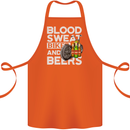 Blood Sweat Bikes & Beer Funny Motorcycle Cotton Apron 100% Organic Orange