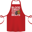 Blood Sweat Bikes & Beer Funny Motorcycle Cotton Apron 100% Organic Red