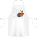 Blood Sweat Bikes & Beer Funny Motorcycle Cotton Apron 100% Organic White