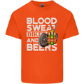 Blood Sweat Bikes & Beer Funny Motorcycle Kids T-Shirt Childrens Orange