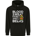 Blood Sweat Bikes & Beer Funny Motorcycle Mens 80% Cotton Hoodie Black