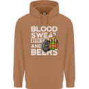 Blood Sweat Bikes & Beer Funny Motorcycle Mens 80% Cotton Hoodie Caramel Latte