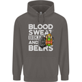 Blood Sweat Bikes & Beer Funny Motorcycle Mens 80% Cotton Hoodie Charcoal