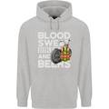 Blood Sweat Bikes & Beer Funny Motorcycle Mens 80% Cotton Hoodie Sports Grey