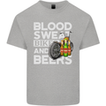Blood Sweat Bikes & Beer Funny Motorcycle Mens Cotton T-Shirt Tee Top Sports Grey