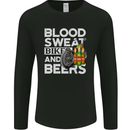 Blood Sweat Bikes & Beer Funny Motorcycle Mens Long Sleeve T-Shirt Black
