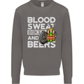 Blood Sweat Bikes & Beer Funny Motorcycle Mens Sweatshirt Jumper Charcoal