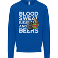 Blood Sweat Bikes & Beer Funny Motorcycle Mens Sweatshirt Jumper Royal Blue