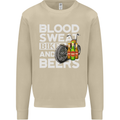 Blood Sweat Bikes & Beer Funny Motorcycle Mens Sweatshirt Jumper Sand