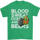 Blood Sweat Bikes & Beer Funny Motorcycle Mens T-Shirt Cotton Gildan Irish Green