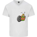 Blood Sweat Bikes & Beer Funny Motorcycle Mens V-Neck Cotton T-Shirt White
