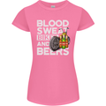 Blood Sweat Bikes & Beer Funny Motorcycle Womens Petite Cut T-Shirt Azalea