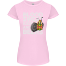 Blood Sweat Bikes & Beer Funny Motorcycle Womens Petite Cut T-Shirt Light Pink