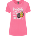 Blood Sweat Bikes & Beer Funny Motorcycle Womens Wider Cut T-Shirt Azalea