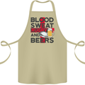 Blood Sweat Rugby and Beers England Funny Cotton Apron 100% Organic Khaki