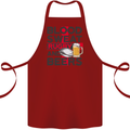 Blood Sweat Rugby and Beers England Funny Cotton Apron 100% Organic Maroon