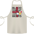 Blood Sweat Rugby and Beers England Funny Cotton Apron 100% Organic Natural
