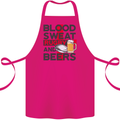 Blood Sweat Rugby and Beers England Funny Cotton Apron 100% Organic Pink