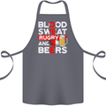Blood Sweat Rugby and Beers England Funny Cotton Apron 100% Organic Steel
