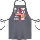 Blood Sweat Rugby and Beers England Funny Cotton Apron 100% Organic Steel