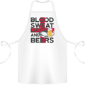 Blood Sweat Rugby and Beers England Funny Cotton Apron 100% Organic White