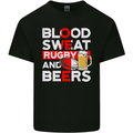 Blood Sweat Rugby and Beers England Funny Mens Cotton T-Shirt Tee Top Black