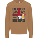 Blood Sweat Rugby and Beers England Funny Mens Sweatshirt Jumper Caramel Latte